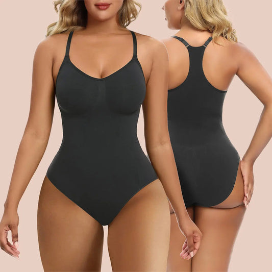 SHAPELLX Body suits for Womens Tummy Control Thong Racerback Bodysuit