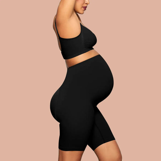 SHAPELLX Maternity Sculpting Mid Thigh Shorts for Women
